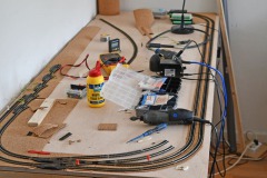 Onderlaag in opbouw.